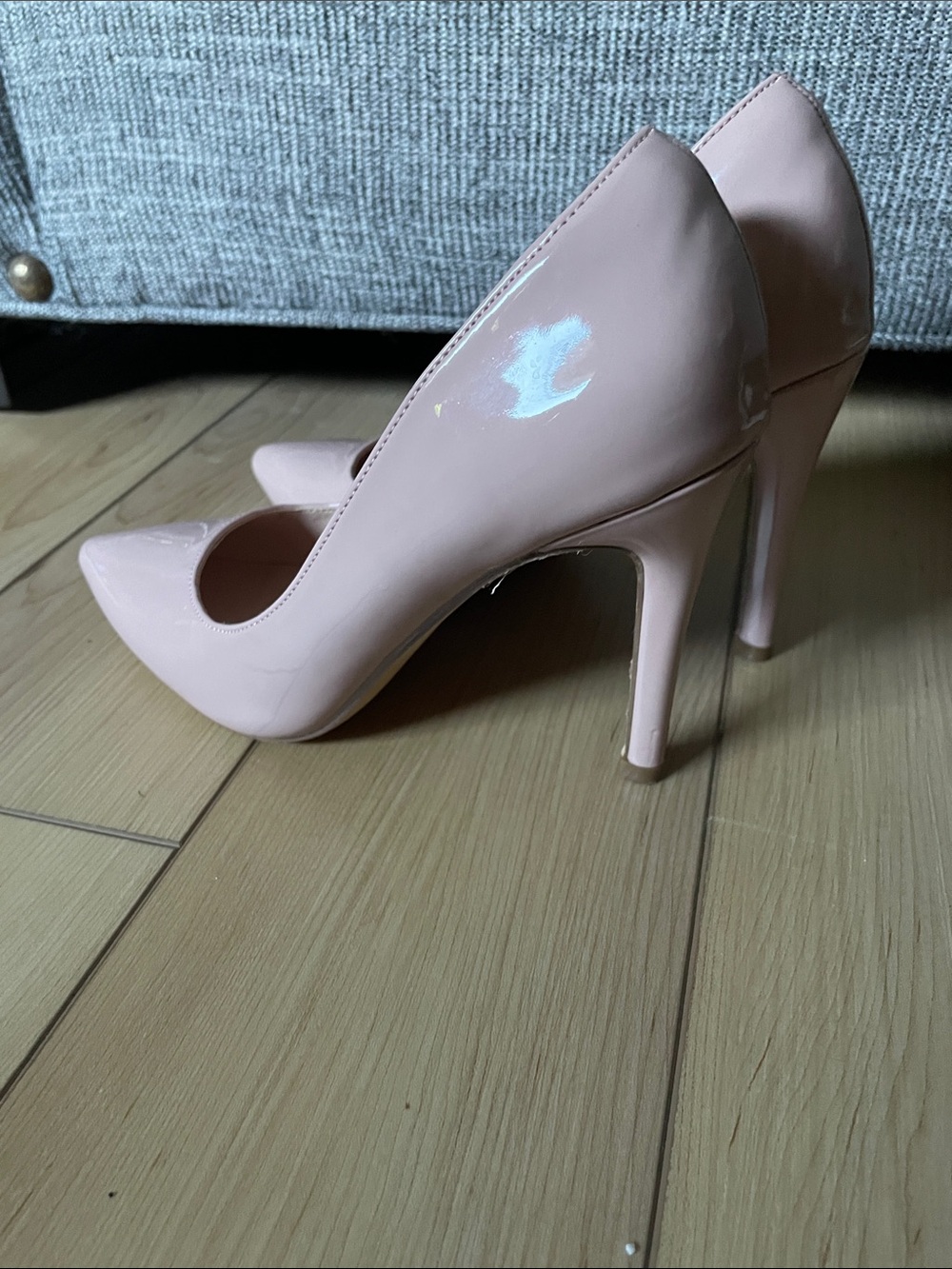 Dream Pairs Patent Pointed-Toe Stiletto Pumps in Blush Pink - Picture 3 of 8